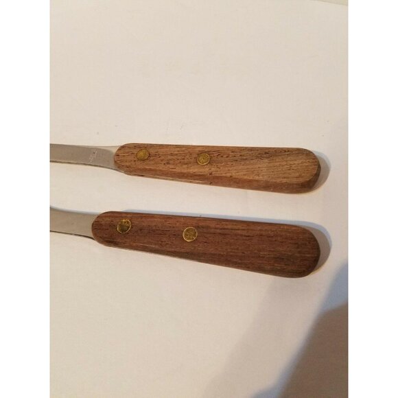 Vintage Warco Schwans Set of 2 Carving Knife Meat Fork Stainless Steel - Picture 6 of 8